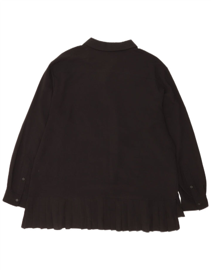 French Connection Chemisier coupe ample pour femme UK 44 Large Noir Polyester