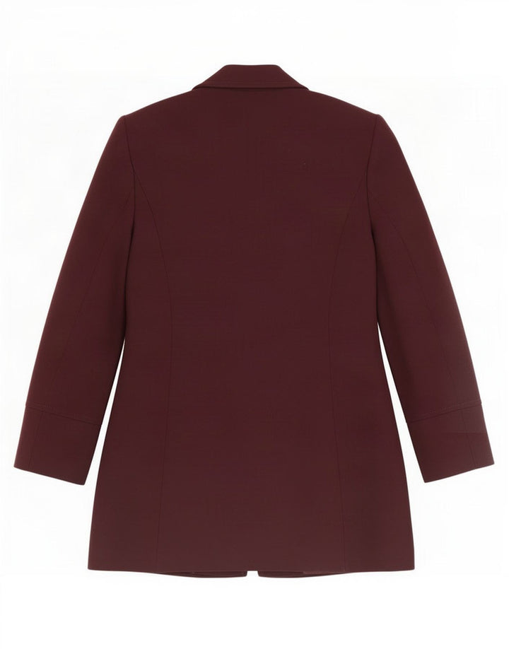 Marks & Spencer Veste blazer longue pour femme UK 10 Small Bordeaux