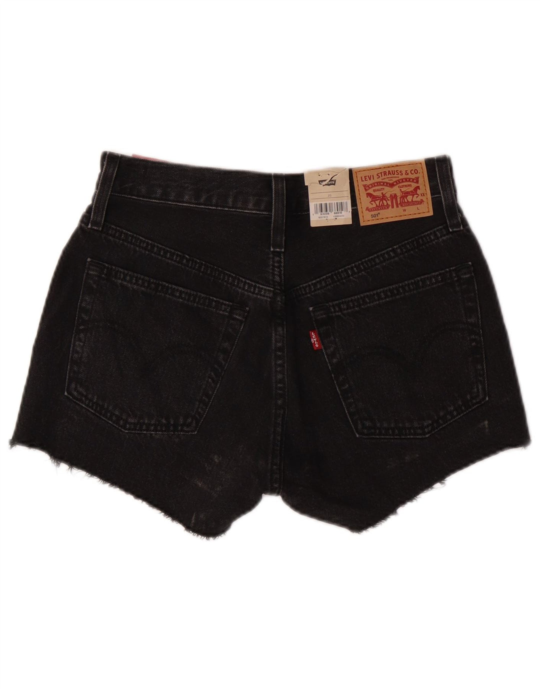 LEVI'S Short en Jean 501 Femme W25 XS Coton Noir
