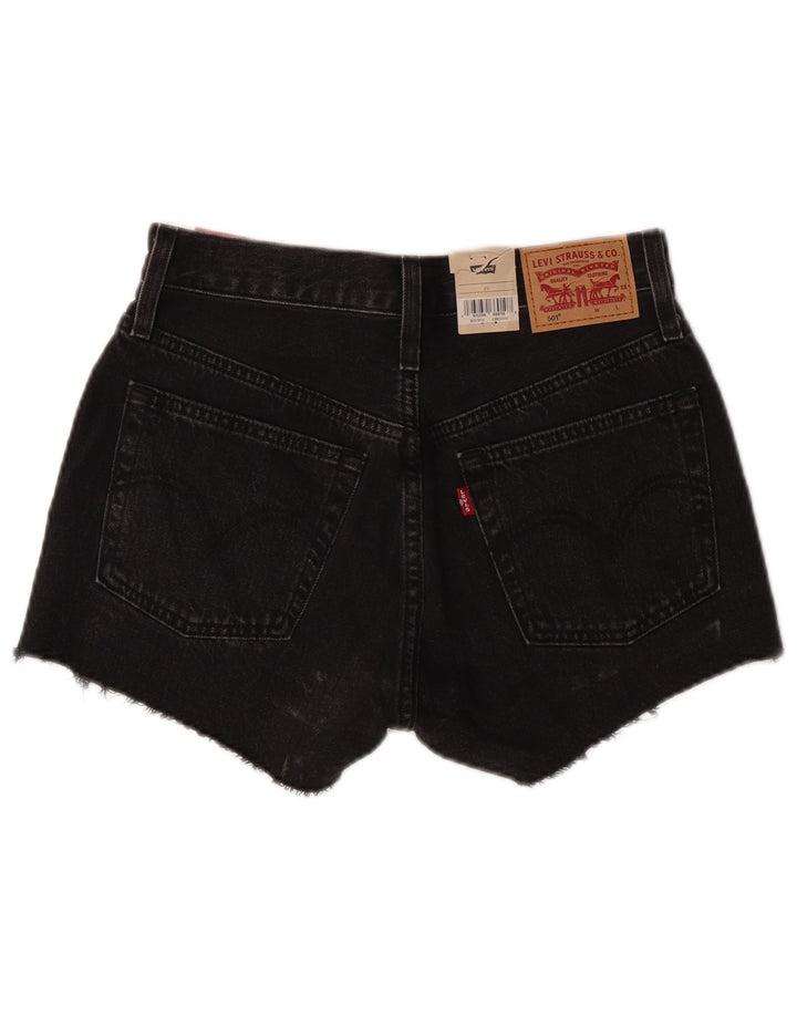 LEVI'S Short en Jean 501 Femme W25 XS Coton Noir