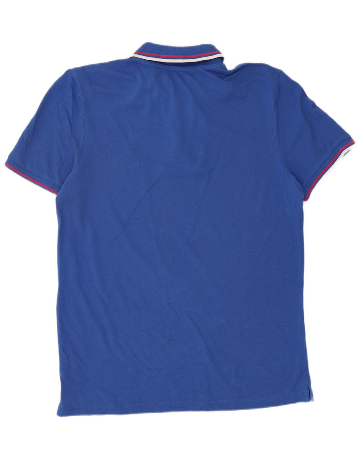 DIADORA Mens Polo Shirt Medium Blue Cotton