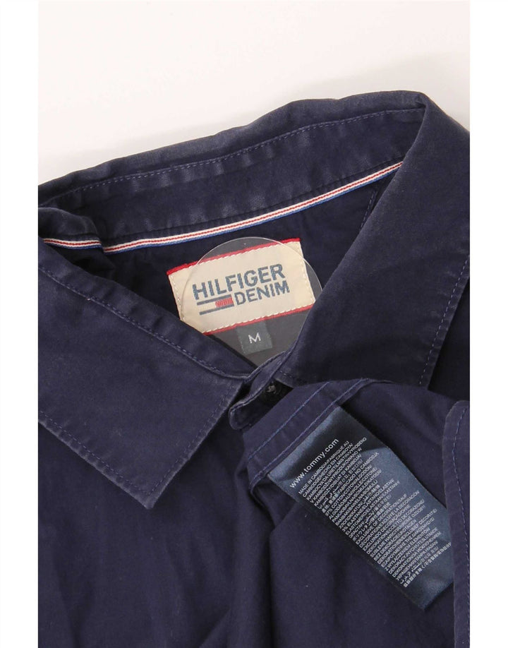 Tommy Hilfiger Chemise à Manches Courtes Homme Bleu Marine Moyen Coton