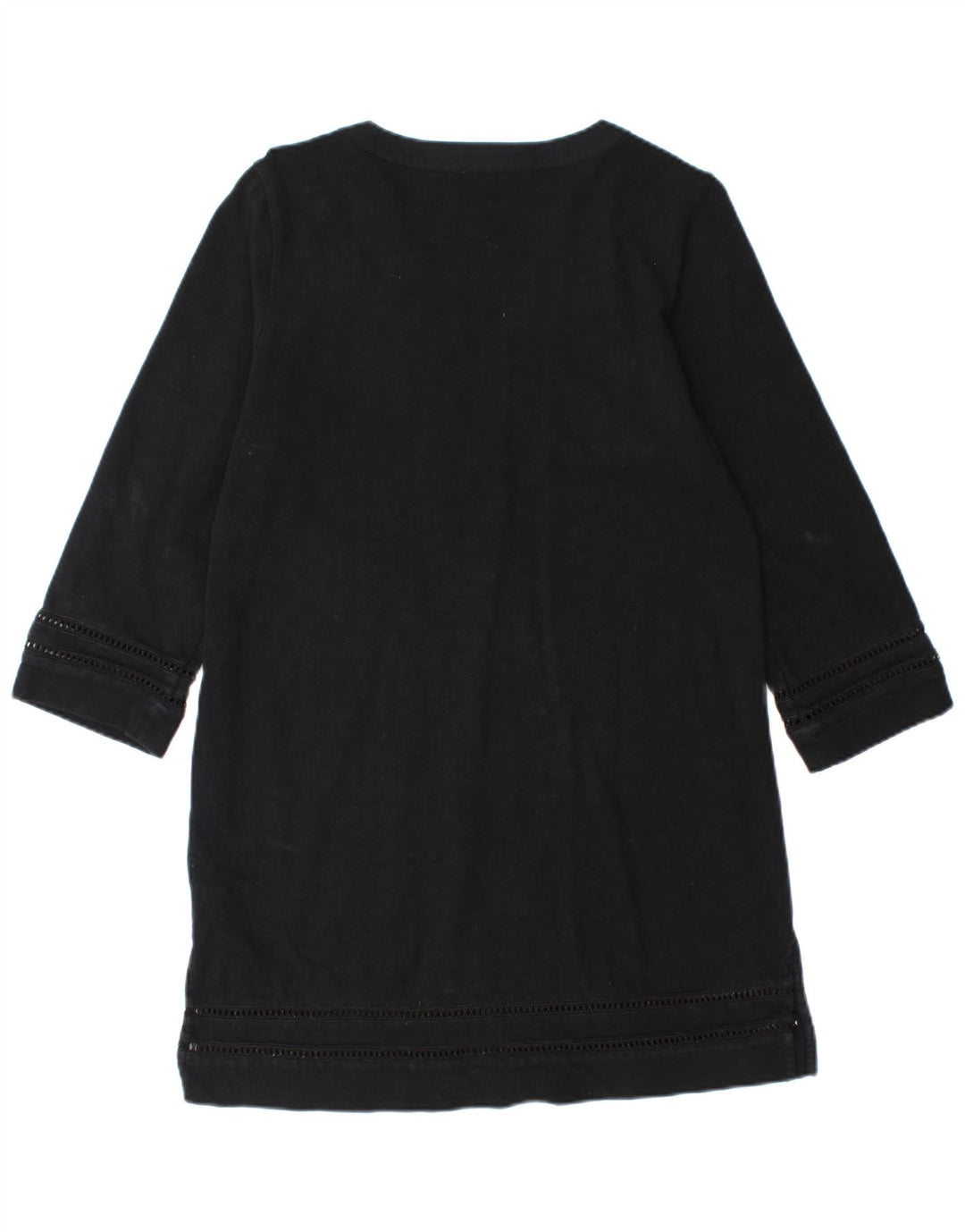 J. Crew Robe tunique à manches 3/4 pour femme UK 14 en coton noir moyen