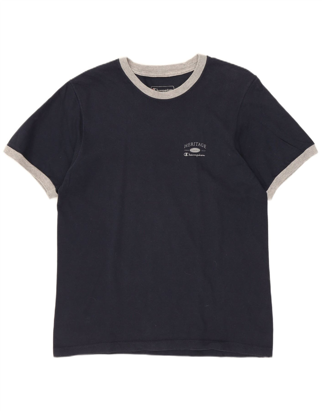 CHAMPION T-Shirt Heritage Classics Homme Bleu Marine Petit en Coton