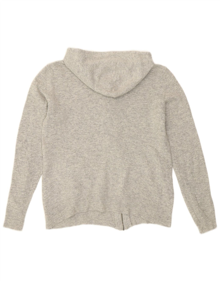 Superdry Cardigan à capuche pour femme UK 14 en laine gris moyen
