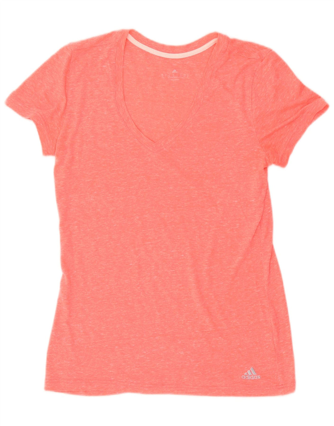 ADIDAS T-Shirt Femme UK 8/10 Petit Rose Moucheté