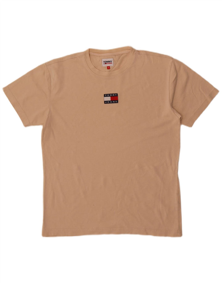 Tommy Hilfiger T-Shirt Graphique Homme Beige Moyen Coton