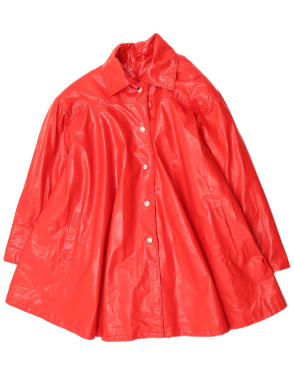 C & A Manteau surdimensionné pour femme UK 14 Polyvinyle rouge moyen