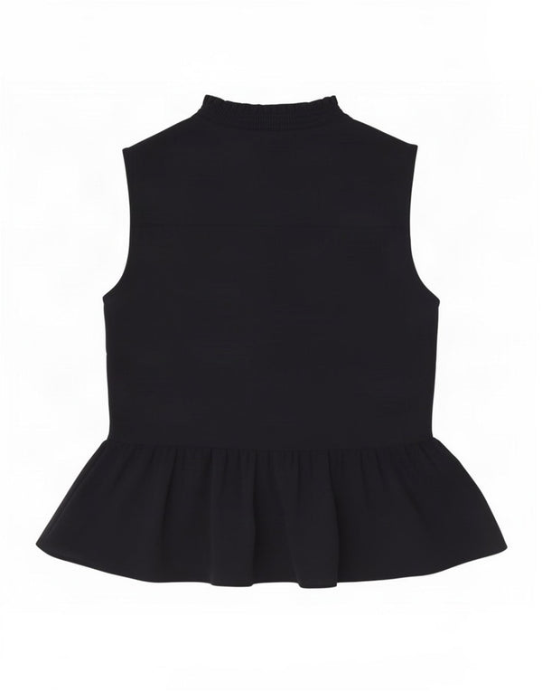 Hobbs Chemisier sans manches à nouer sur le devant pour femme UK 8 Small Bleu marine Polyester