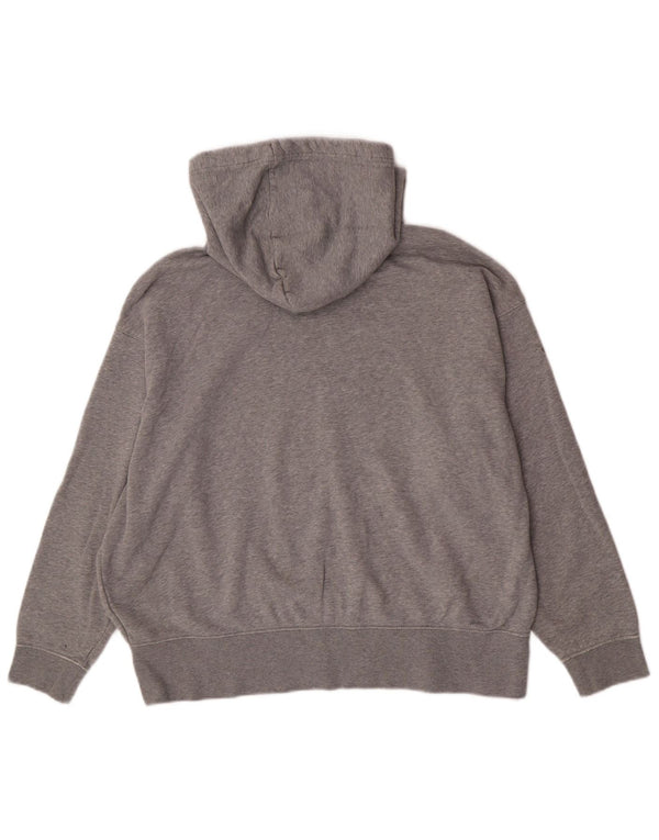 Nike Pull à capuche coupe décontractée pour femme UK 14 Gris moyen Coton Sports