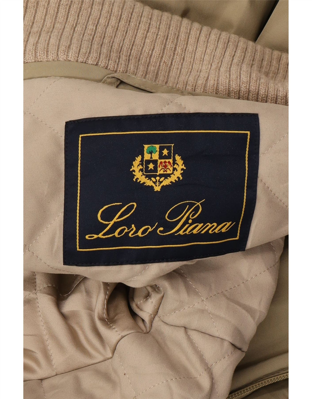 Loro Piana Veste coupe-vent à capuche pour homme UK 40 Large Beige Polyamide