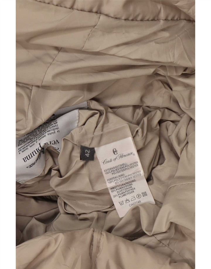 Conte of Florence Manteau Rembourré Femme IT 42 Polyester Beige Moyen