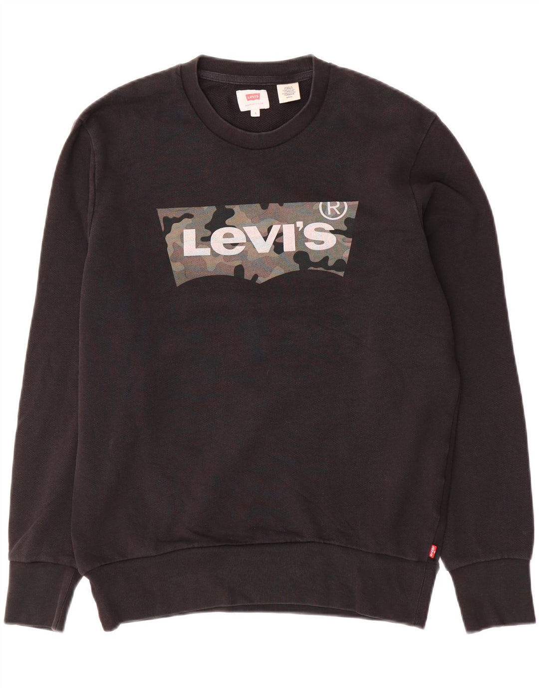Levi's Graphic Sweatshirt Jumper Small Homme Noir Coton