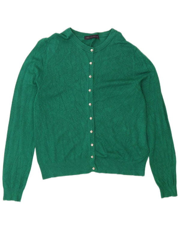 Marks & Spencer Cardigan pour femme en viscose vert moyen UK 42