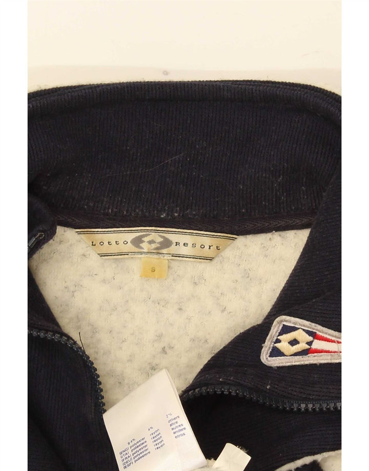 Lotto Pull polaire à col zippé pour homme Petit polyester moucheté beige