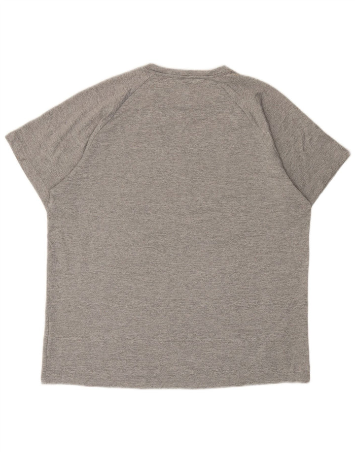 ADIDAS T-shirt Climalite pour hommes, grand, gris moucheté