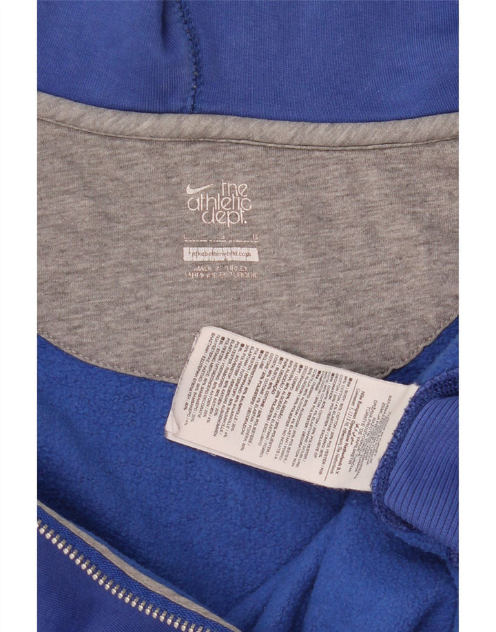 Nike Pull à capuche zippé pour homme Grand coton bleu
