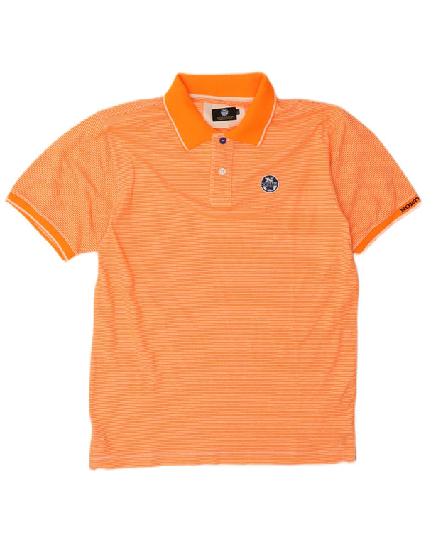 North Sails Polo Homme XL Coton Rayé Orange