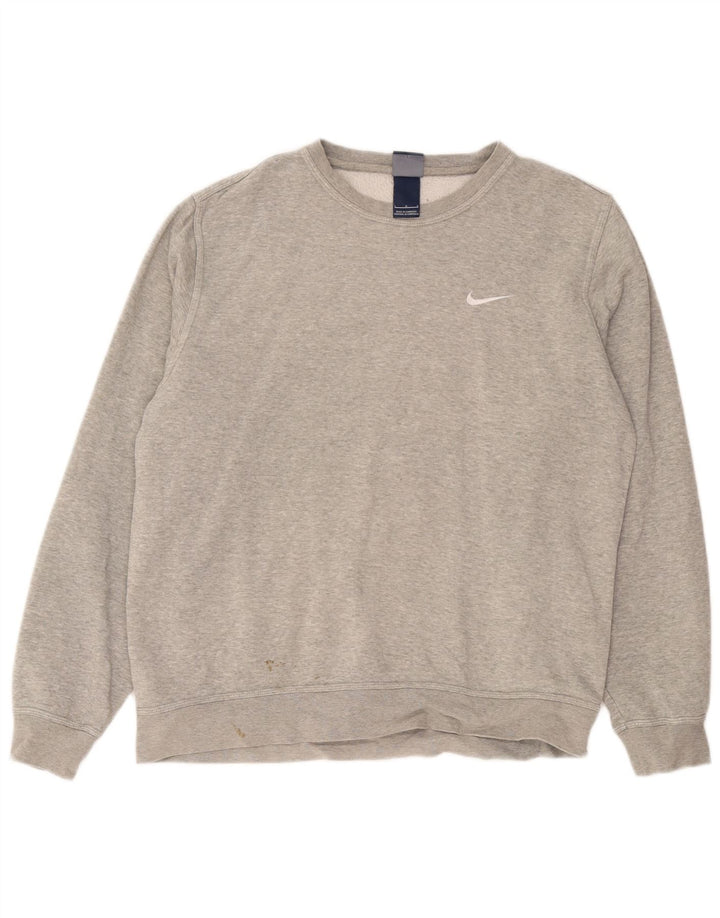 Nike Sweat-shirt pour homme en coton moucheté Gris Taille L