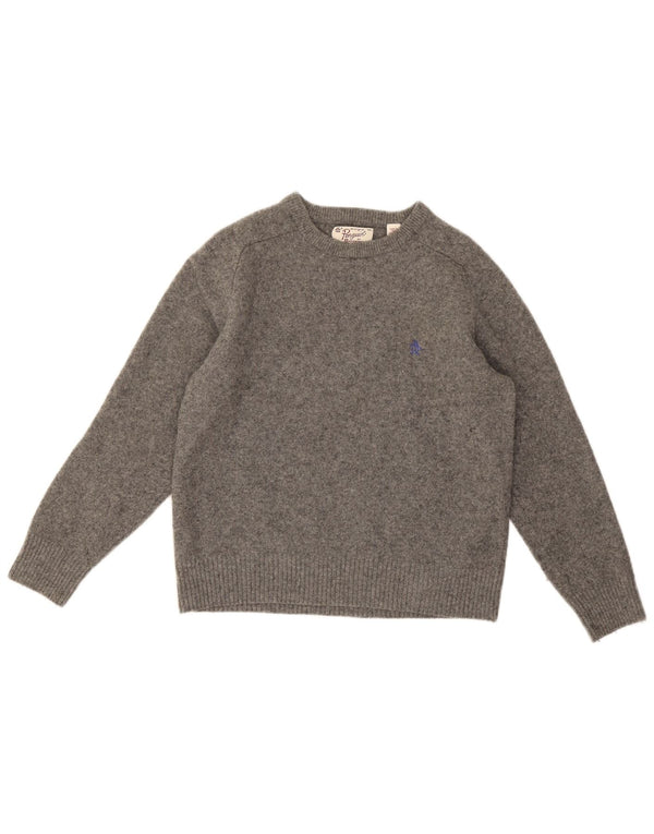Penguin Pull col bateau pour femme UK 20 2XL Gris laine d'agneau