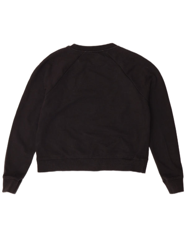 VANS Sweat-shirt court surdimensionné pour femme UK 10 Petit Noir