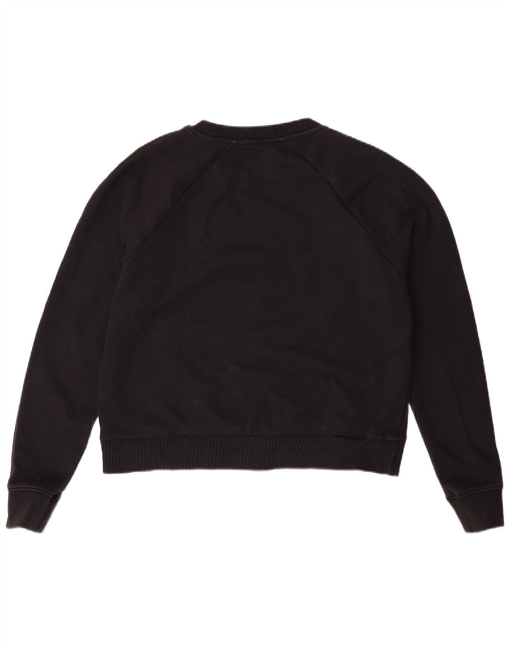 VANS Sweat-shirt court surdimensionné pour femme UK 10 Petit Noir