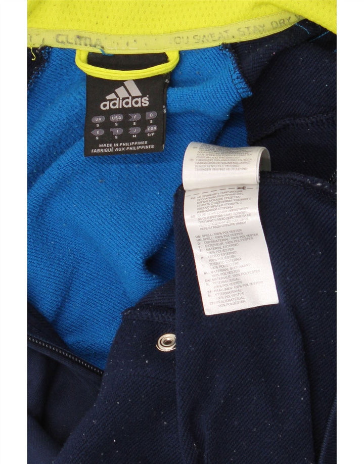 Adidas Hommes Climalite Survêtement Top Veste Petit Bleu Marine Polyester