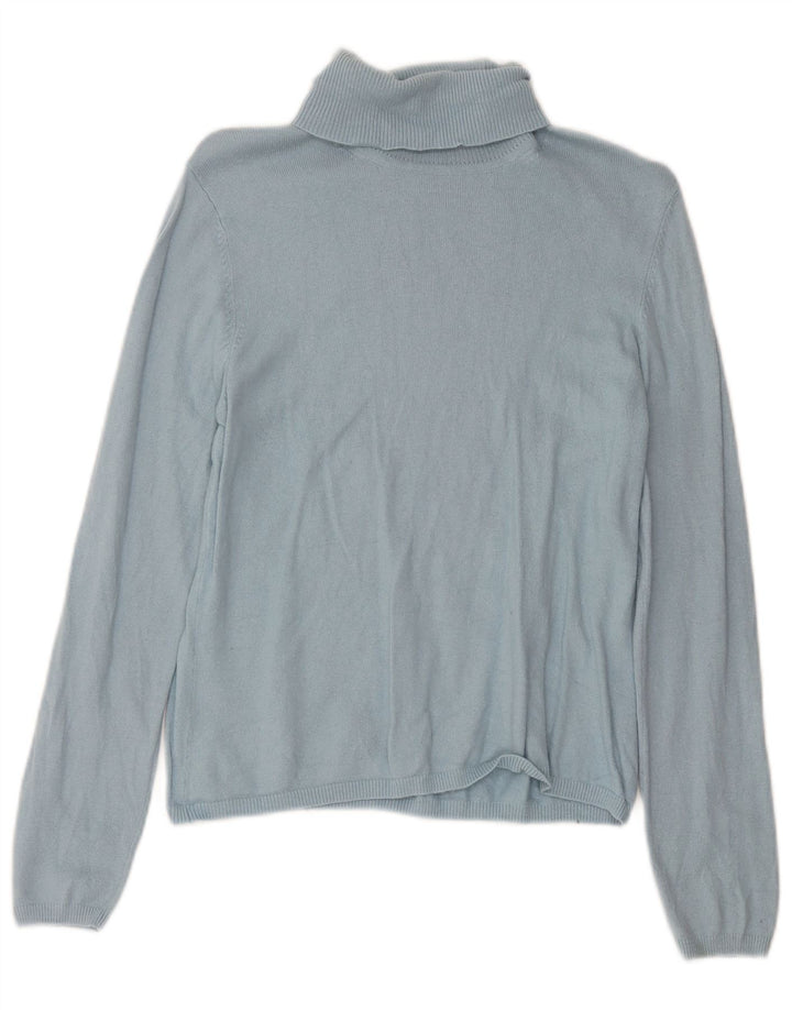 Marks & Spencer Pull col roulé pour femme UK 14 Bleu moyen Viscose