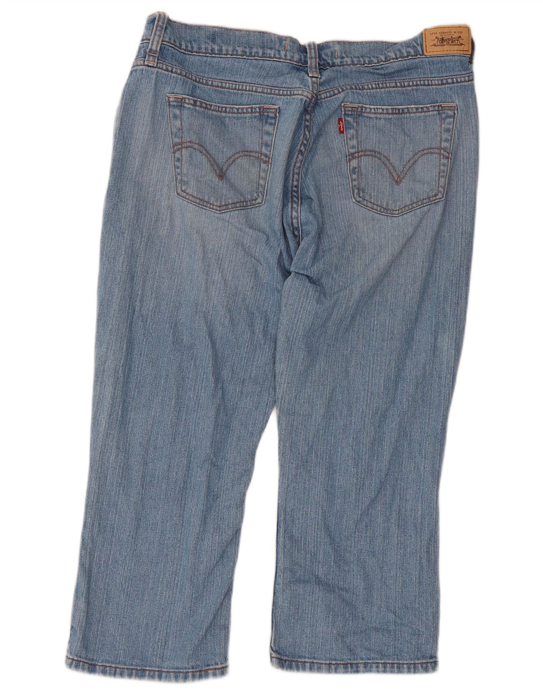 Levi's Jean Capri 515 Femme US 12 Large W34 L21 Bleu Coton