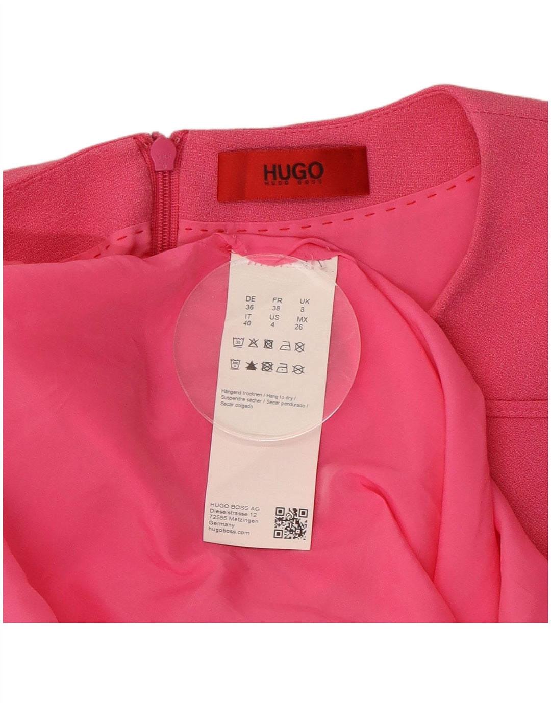 Hugo Boss Robe fourreau pour femme UK 8 Petit Rose Polyester