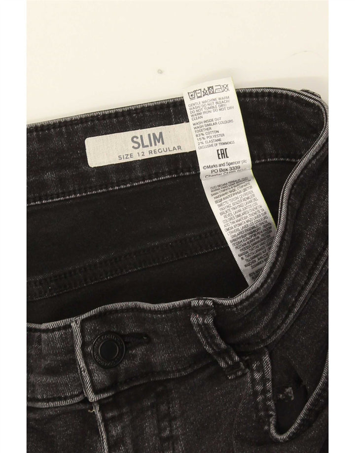 Marks & Spencer Jean slim pour femme UK 12 Medium W30 L27 Gris Coton