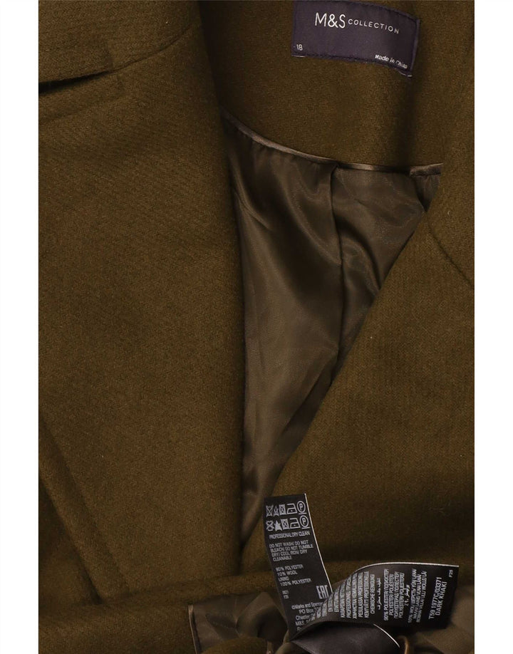Marks & Spencer Caban Femme UK 18 XL Kaki Polyester