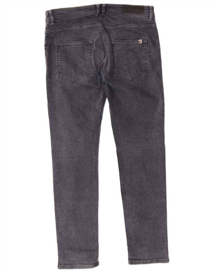 ZARA Jean Slim Homme EU 44 Large W34 L30 Bleu Coton