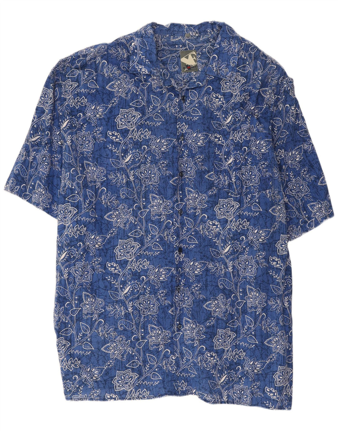 Maxfort Chemise à manches courtes pour homme 4XL Bleu floral