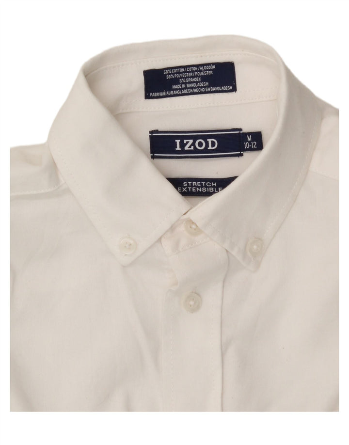 IZOD Boys Shirt 10-11 Years Medium White Cotton Vintage Izod and Second-Hand Izod from Messina Hembry 