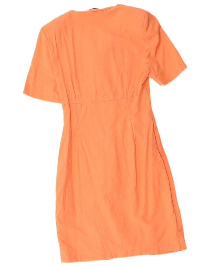 robe fourreau femme vintage UK 10 Petite Orange