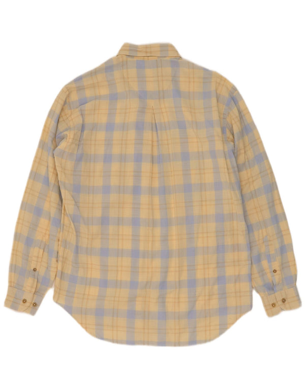 Chemise Homme Marlboro Classics Coton à Carreaux Jaune Moyen