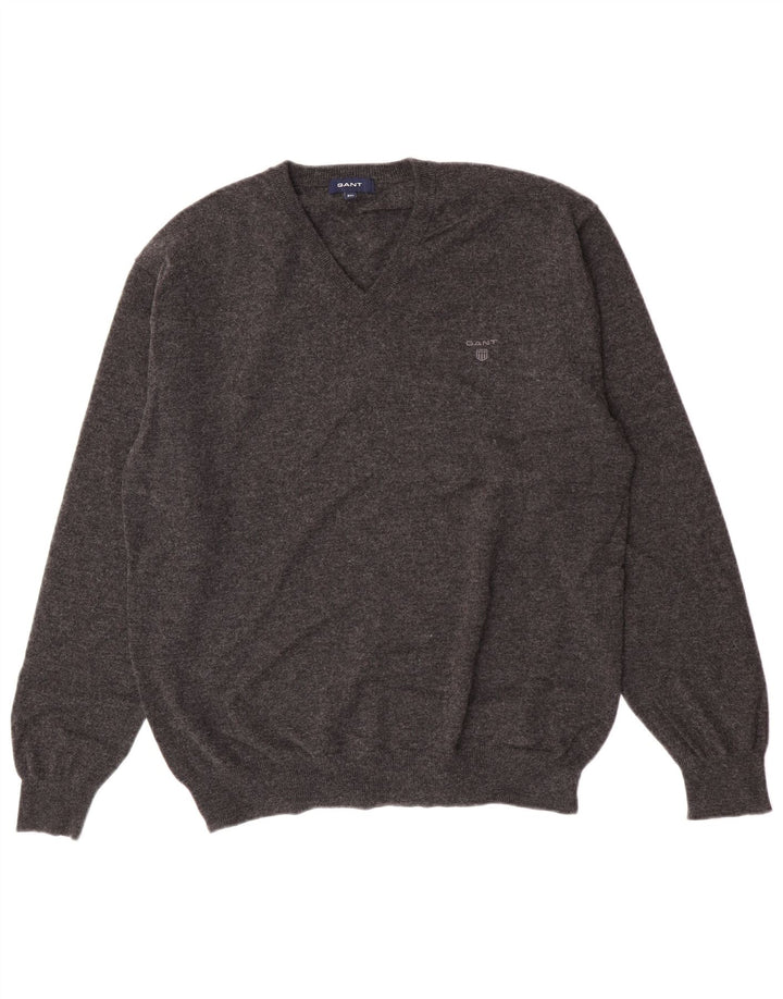 Gant Pull col V homme 2XL gris laine d'agneau