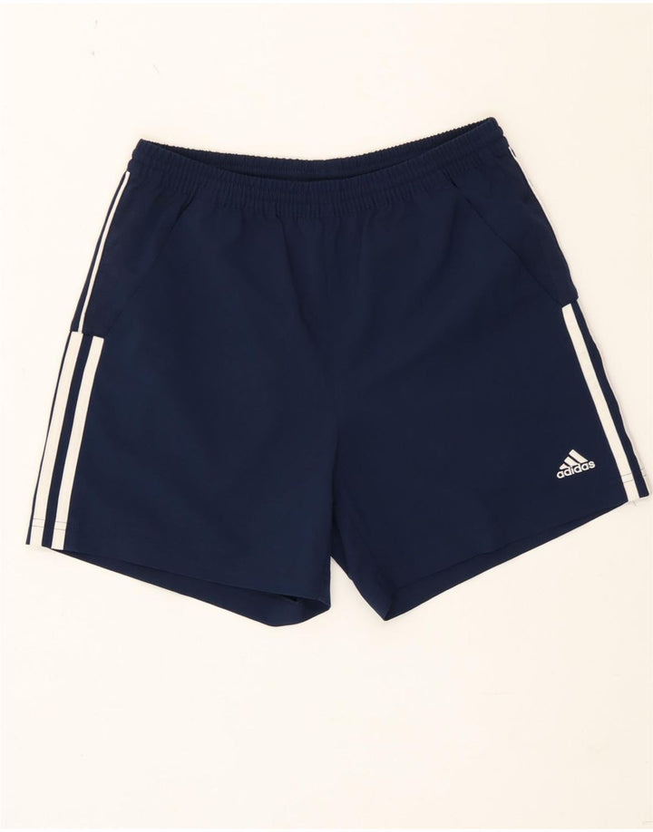 Adidas Short de Sport Garçon 11-12 Ans Bleu Marine Polyester
