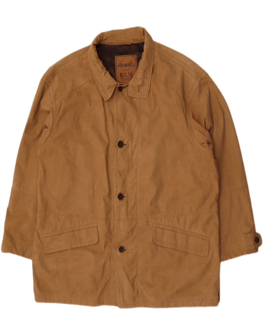 B.S.M Manteau Homme UK 48 4XL Nylon Beige