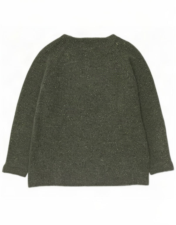 Woolrich Pull surdimensionné à col en V pour femme UK 18 XL Vert moucheté