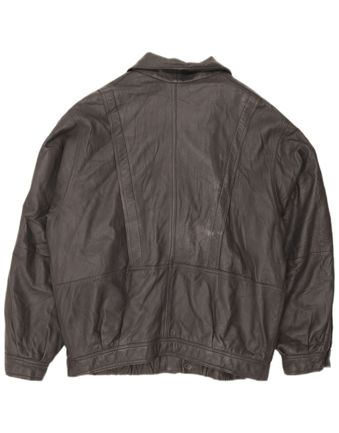 veste en cuir homme vintage IT 56 3XL Noir