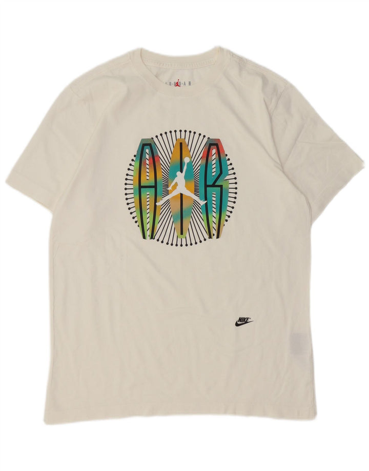Jordan T-shirt graphique pour homme en coton blanc moyen