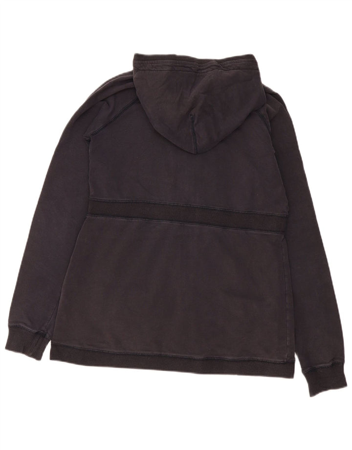 Woolrich Pull à capuche zippé pour femme UK 12 Coton noir moyen
