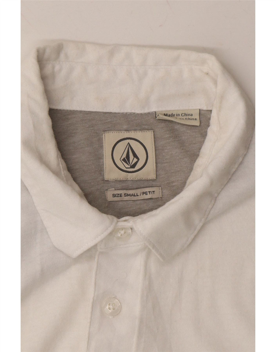 VOLCOM Mens Petit Polo Shirt Small White Vintage Volcom and Second-Hand Volcom from Messina Hembry 