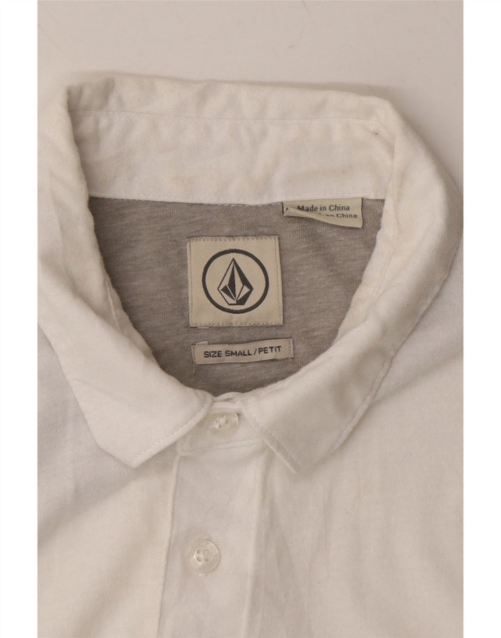 VOLCOM Mens Petit Polo Shirt Small White Vintage Volcom and Second-Hand Volcom from Messina Hembry 
