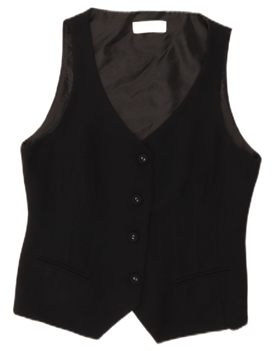 Wallis Womens Petite Gilet UK 12 Moyen Noir Polyester