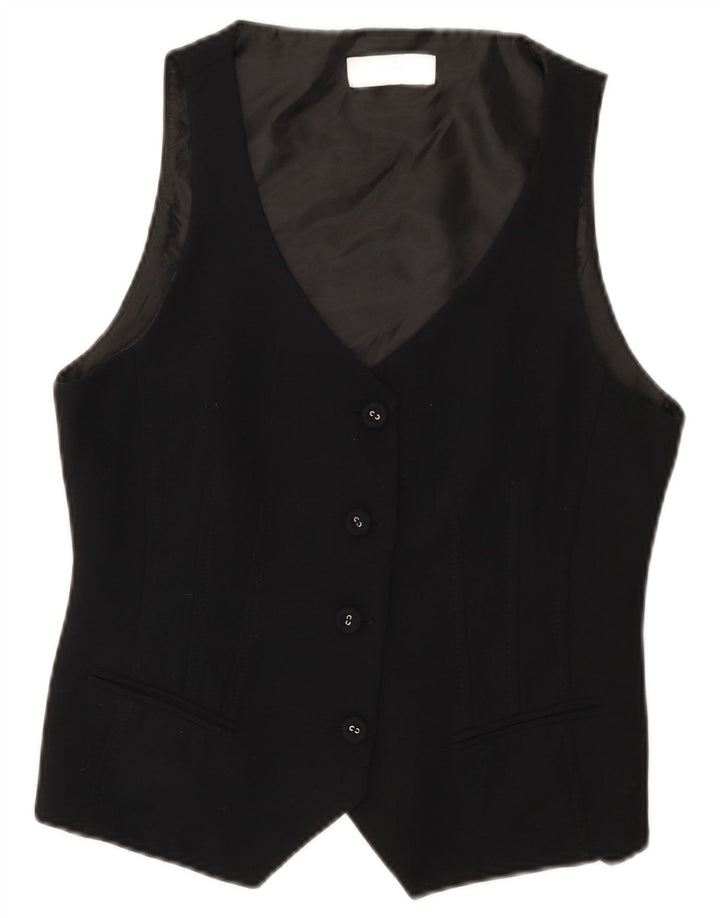 Wallis Womens Petite Gilet UK 12 Moyen Noir Polyester