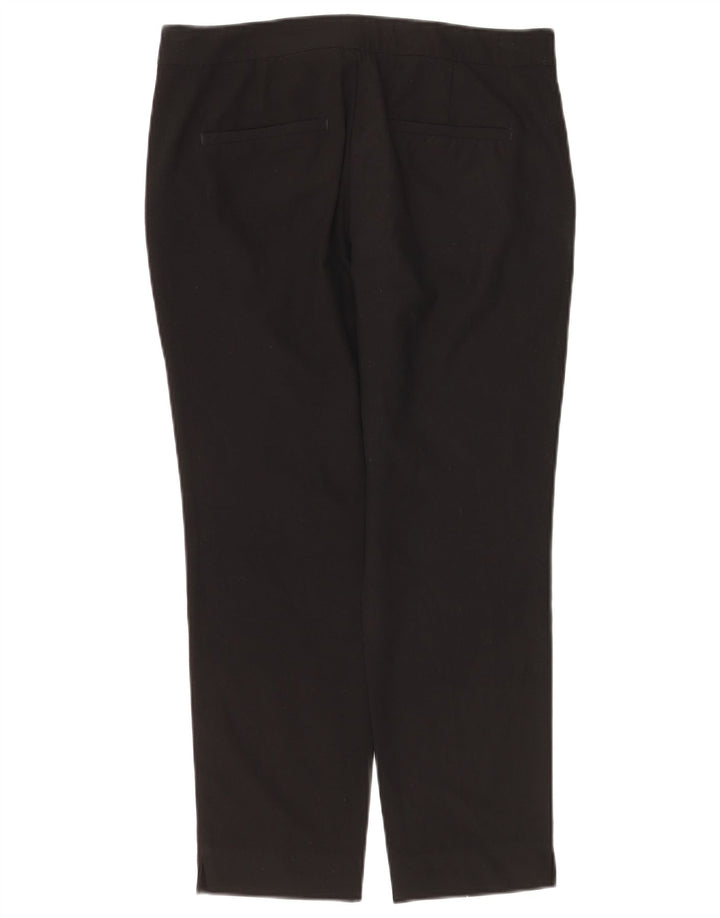 Zara Pantalon Chino Slim Femme EU 38 Small W28 L26 Noir Polyester