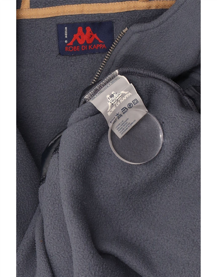 Kappa Pull Polaire à Capuche et Col Zippé Homme Bleu Moyen Polyester